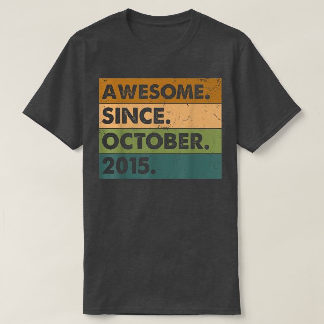 Camiseta 7.º Regalos De Cumpleaños Increíble Desde Octubre  (Diseño del anverso)
