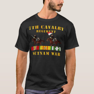 Camiseta 7.º Regimiento Cavalry Vietnamwt 2 Cav Riders y VN