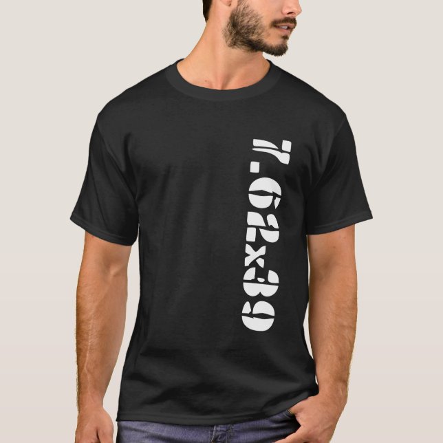 Camiseta 7.62X39 Calibre Ammo AK-47 Pistola (Anverso)