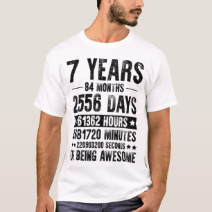 Camiseta 7 Años 84 Meses De Ser Un Increíble Cumpleaños