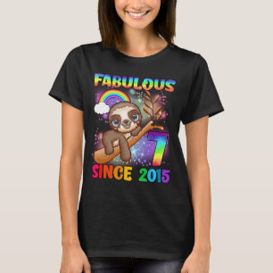 Camiseta 7 Años De Edad 7 Cumpleaños Pequeña Chica De Leche