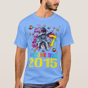 Camiseta 7 asombroso espacio de 7 cumpleaños desde 2015