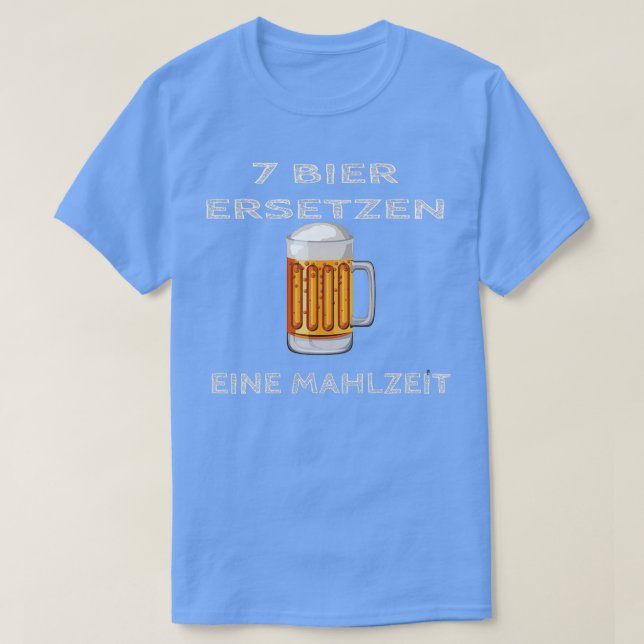 Camiseta 7 cervezas reemplazan una comida 2 (Diseño del anverso)