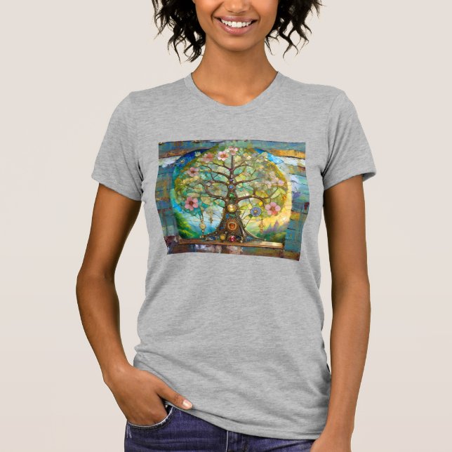 Camiseta 7 Chakra Blossoming Tree Of Life (Anverso)