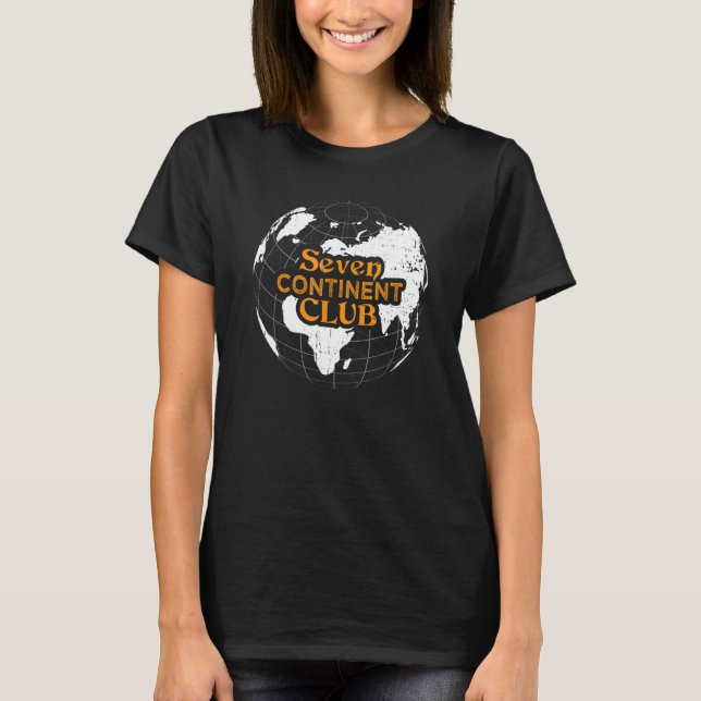 Camiseta 7 Continentes Club World Globetrotter Traveller T (Anverso)
