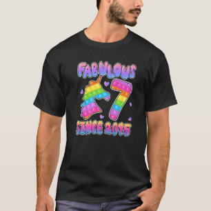 Camiseta 7 Cumpleaños Fidget Toy Pop It Birthday Chica 7 Sí