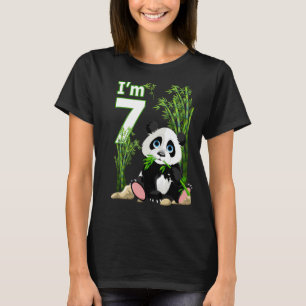 Camiseta 7 Cumpleaños Fiesta de 7 años Animal Panda 8