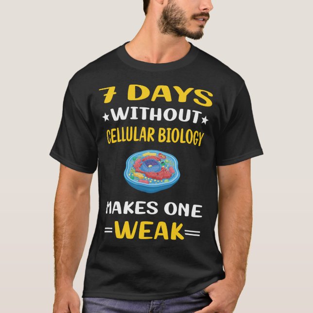 Camiseta 7 Days Without Cellular Biology Biologist (Anverso)
