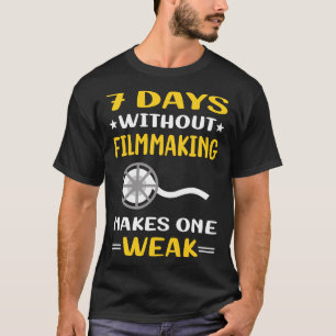 Camiseta 7 días sin cineasta haciendo películas