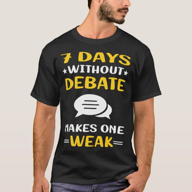 Camiseta 7 días sin debate (Anverso)