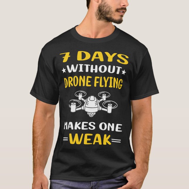 Camiseta 7 días sin drones voladores (Anverso)