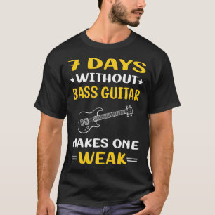 Camiseta 7 días sin guitarrista de guitarra de bajo costo