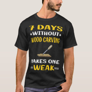 Camiseta 7 días sin tallado de madera