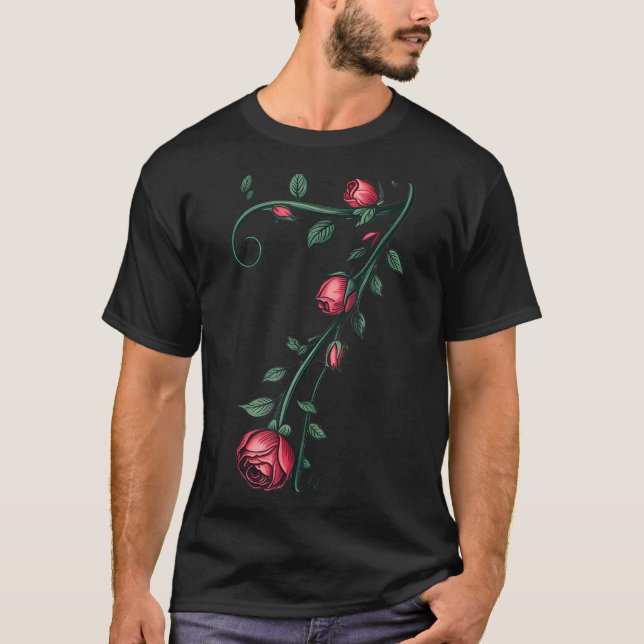 Camiseta 7 Floral 67 Rose Valentines Day Funny Love Matchin (Anverso)
