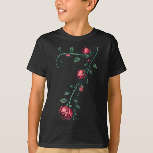 Camiseta 7 Floral 67 Rose Valentines Day Funny Love Matchin (Anverso)
