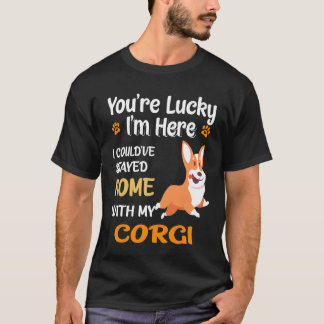 Camiseta 7 Me Podría Haber Quedado en Casa Con Corgi