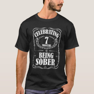 Camiseta 7 Meses Sobriedad De Ser Limpio Y Sobrio De Recupe
