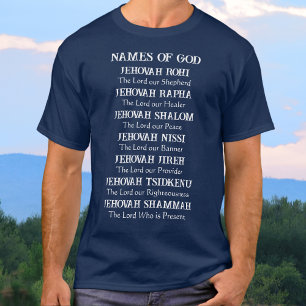 Camiseta 7 Nombres Redentores de Jehová, Personalizado Cris