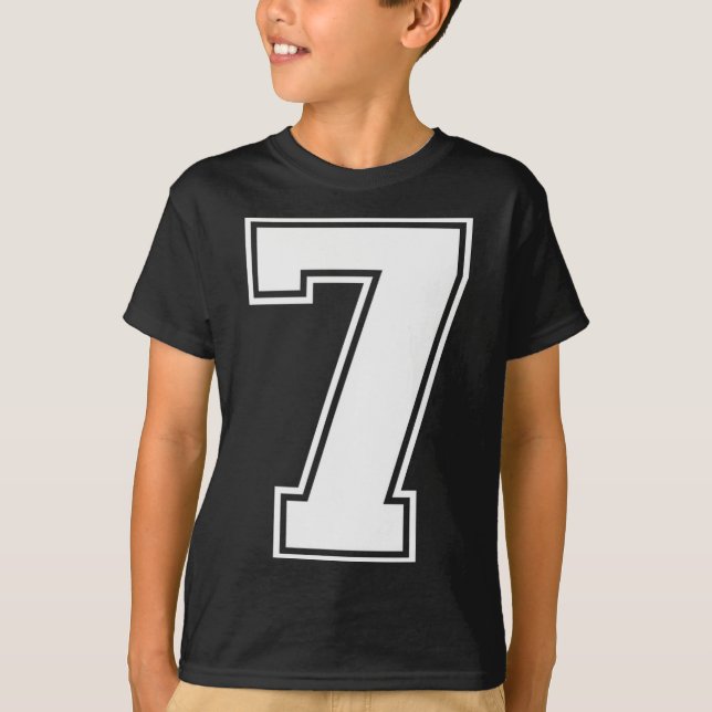 Camiseta 7 Number Seven Team Sports Graphic Varsity Matchin (Anverso)