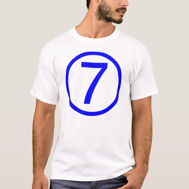 Camiseta 7, número siete (Anverso)