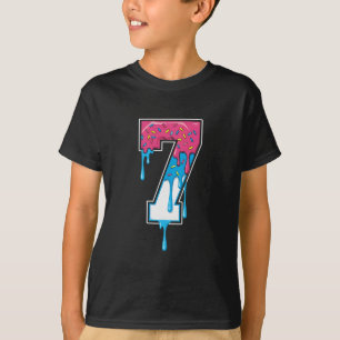 Camiseta 7 Número Siete Deportes de Equipo Helado Goteo 67 