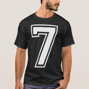 Camiseta 7 Número Siete Deportes De Equipo Uniformados