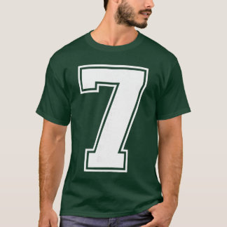 Camiseta 7 Número Siete Gráfico Deportes Equipo Varsity Mat
