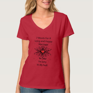 Camiseta 7 Palabras Para Un Largo Matrimonio