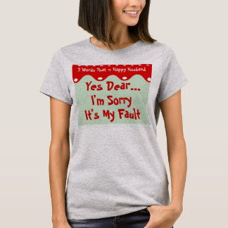 Camiseta 7 Palabras para un Matrimonio Largo y Feliz Marido