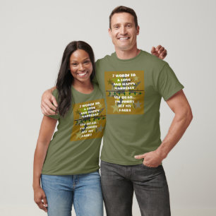 Camiseta 7 palabras para un matrimonio largo y feliz - pers