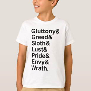 Camiseta 7 pecados mortales - Enemigo de lujuria de orgullo