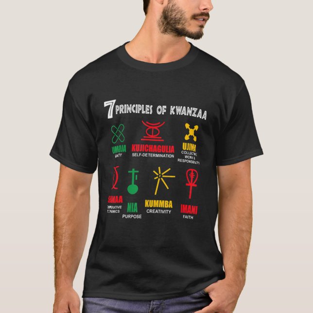 Camiseta 7 Principios De Kwanzaa (Anverso)