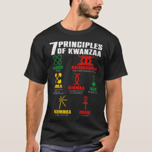 Camiseta 7 Principios De Kwanzaa Celebración Pan Africano