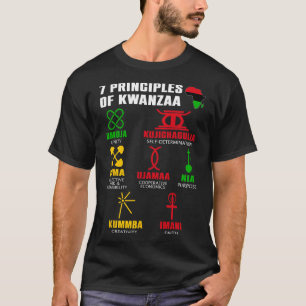 Camiseta 7 Principios De Kwanzaa Celebración Pan Africano