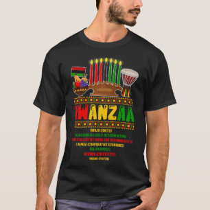 Camiseta 7 Principios De Kwanzaa Celebración Pan Africano