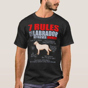 Camiseta 7 Reglas Para Labrador Recuperador Perro Mamá