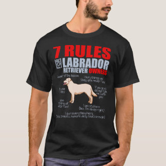 Camiseta 7 Reglas Para Labrador Recuperador Perro Mamá