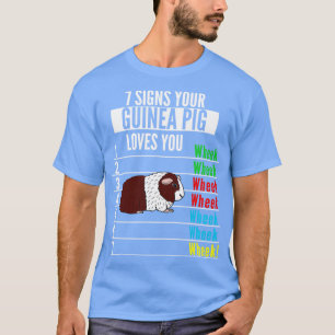 Camiseta 7 Rótulos a tu cerdo guineano le encanta mascota d