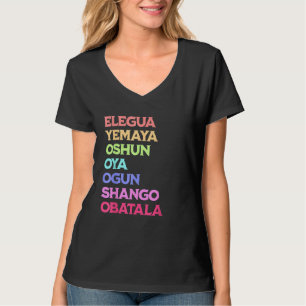 Camiseta 7 Siete Poderes Africanos Orisha Santeria Cuba Rel