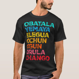Camiseta 7 Siete Potencias africanas Orisha Santeria Cuba R