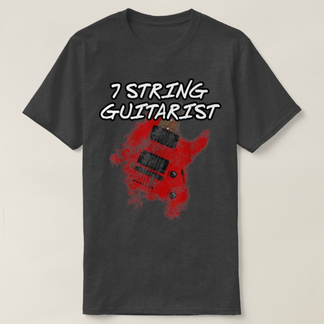 Camiseta 7 String Guitarist, Etended Range Guitar, Musician (Diseño del anverso)