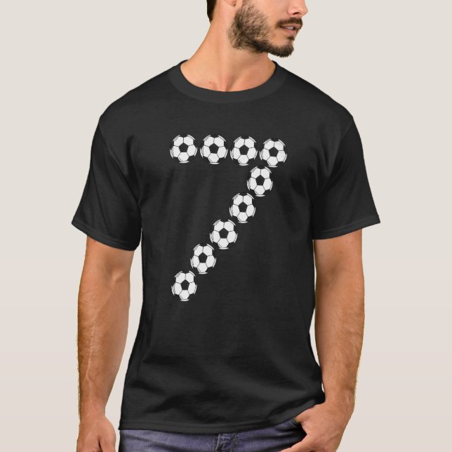 Camiseta 7 Year Old Birthday  Soccer Player (Anverso)