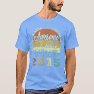 Camiseta 7 Years Old Gifts Awesome Since October 2015 7th B