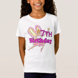 Camiseta 7ma princesa de la hada del cumpleaños del chica