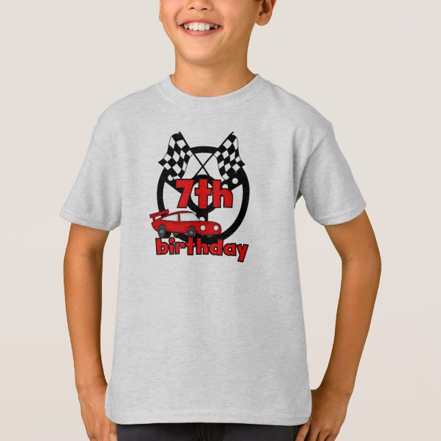 Camiseta 7mo cumpleaños de las carreras de coches (Anverso)