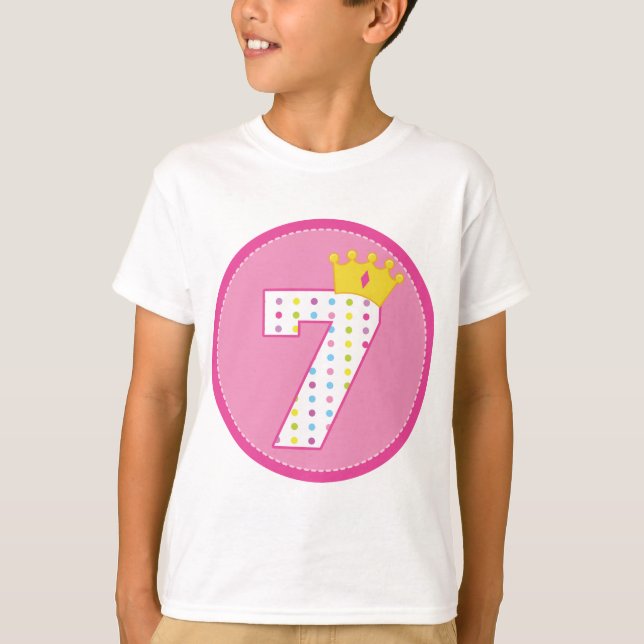 Camiseta 7mo cumpleaños de los chicas (Anverso)