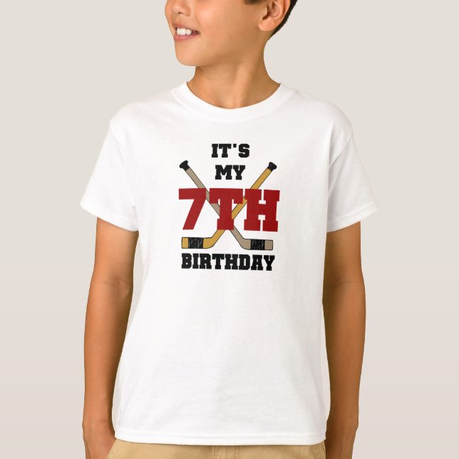 Camiseta 7mo cumpleaños del hockey (Anverso)