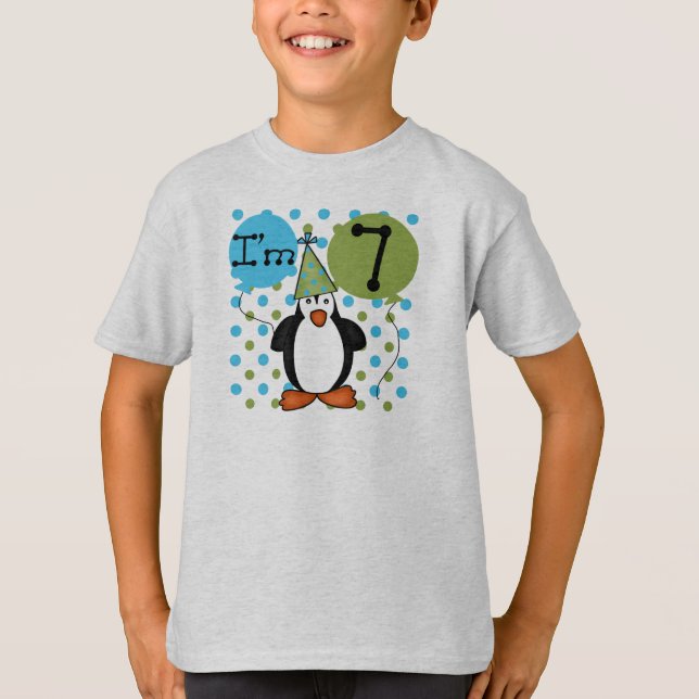 Camiseta 7mo Cumpleaños del pingüino (Anverso)