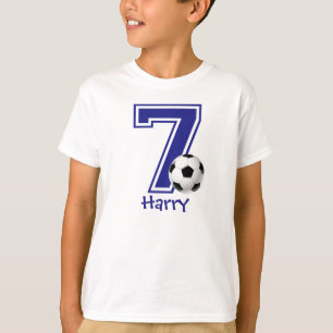 Camiseta 7mo Fútbol del muchacho del cumpleaños