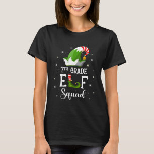 Camiseta 7mo Grado Elf Squad Familia Unida Grupo de Navidad